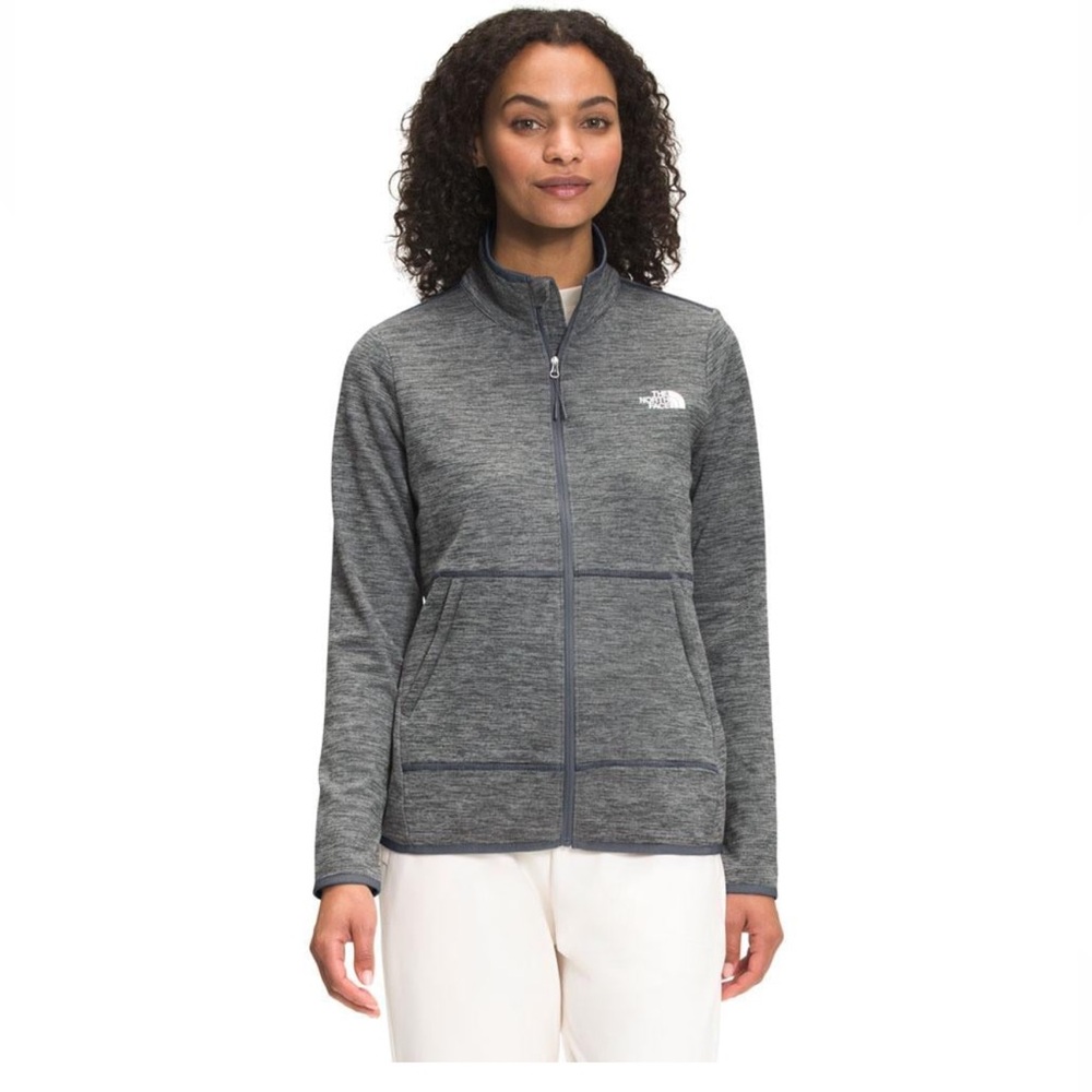 The North Face Women's Heather Grey Zip Fleece Jacket